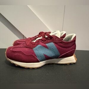 New Balance Kids Burgundy and Teal Sneakers